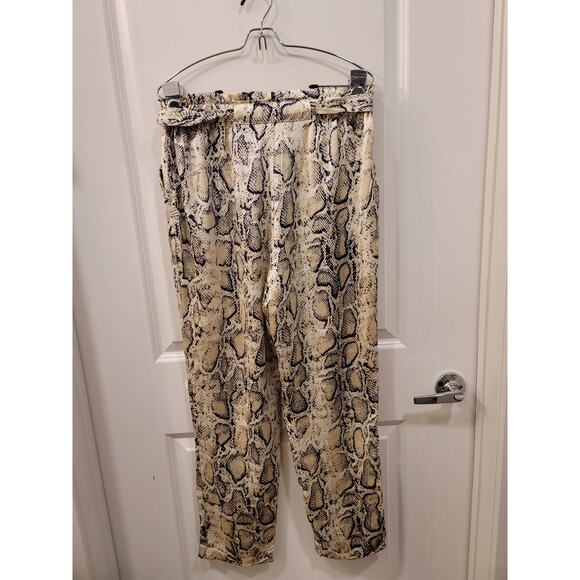 San Souci Snake Print Paperbag Pants - Picture 3 of 7